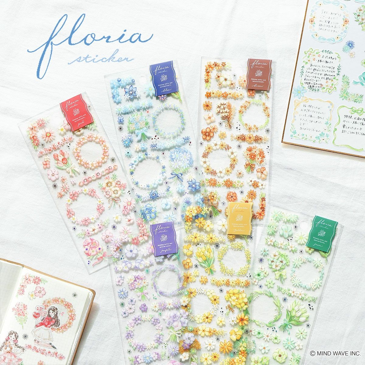 Mind Wave Floria – Stickers transparents « Blue »_2