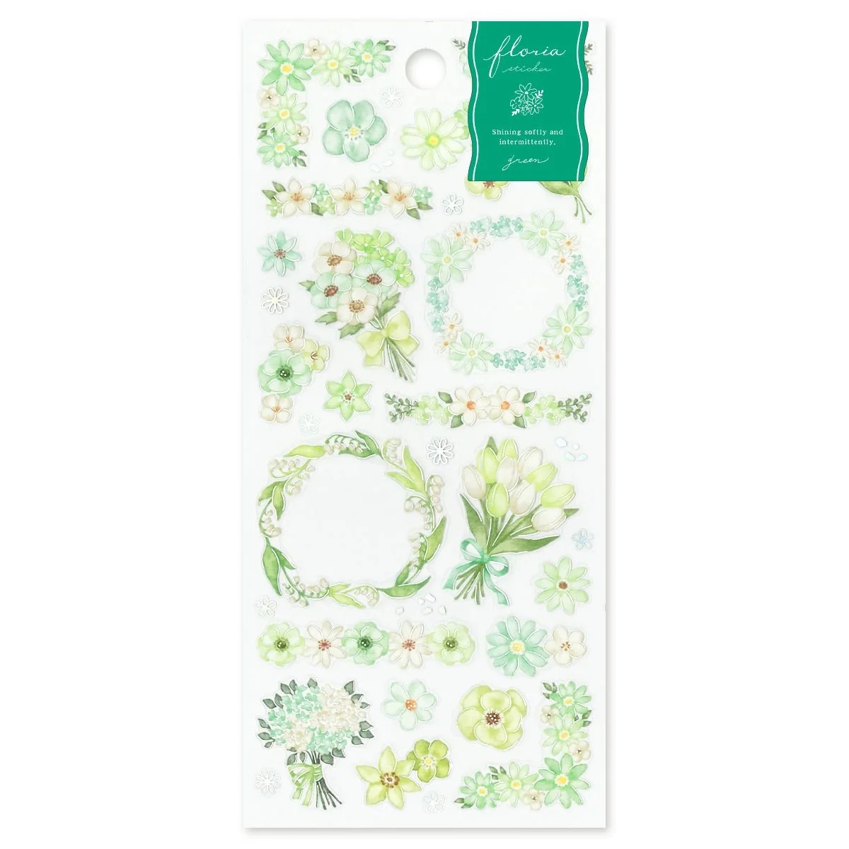 Mind Wave Floria – Stickers transparents « Vert »