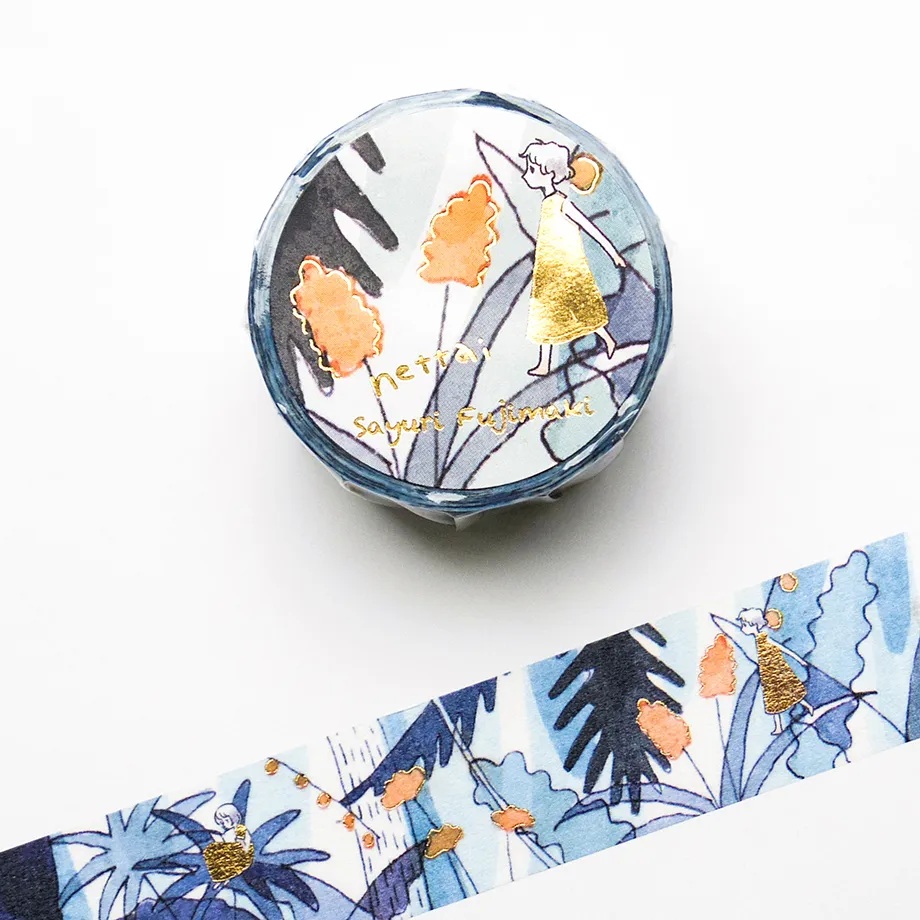 Sayuri Fujimaki – Washi Tape « Forêt tropicale » – 20 mm × 5 m