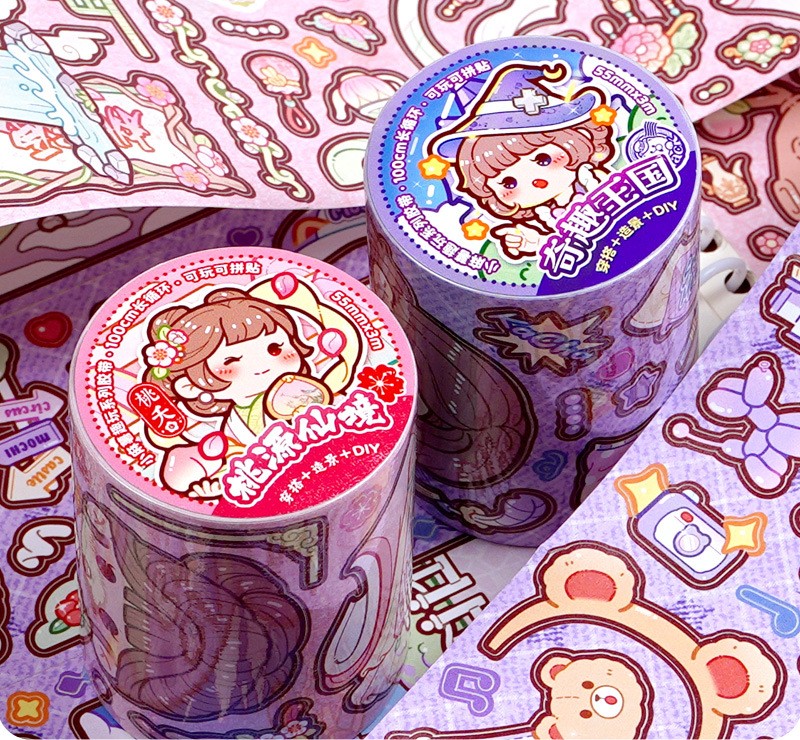 Small Mochi – Ruban de Stickers Décoratifs Kawaii – 2 Modèles au Choix