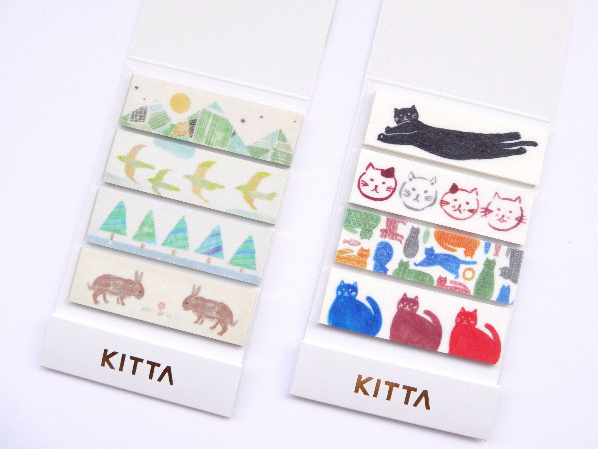 KITTA Basic - Washi Tape prédécoupé Nature et Animaux - HITOTOKI