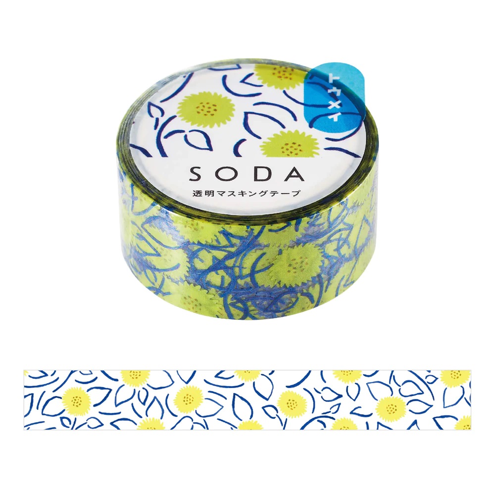 SODA Masking Tape transparent - Tournesol (20mm) - HITOTOKI