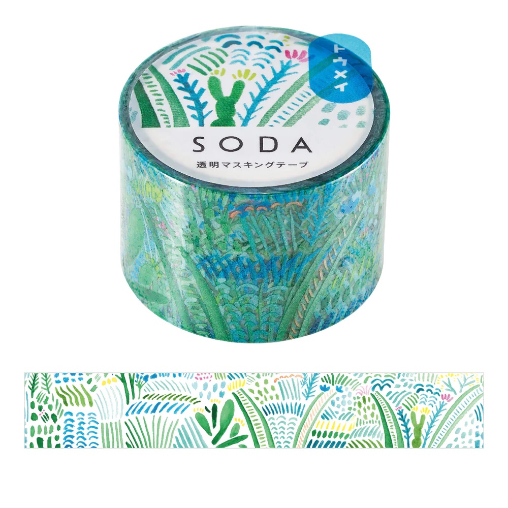 SODA Masking Tape transparent - Jardin (30mm) - HITOTOKI