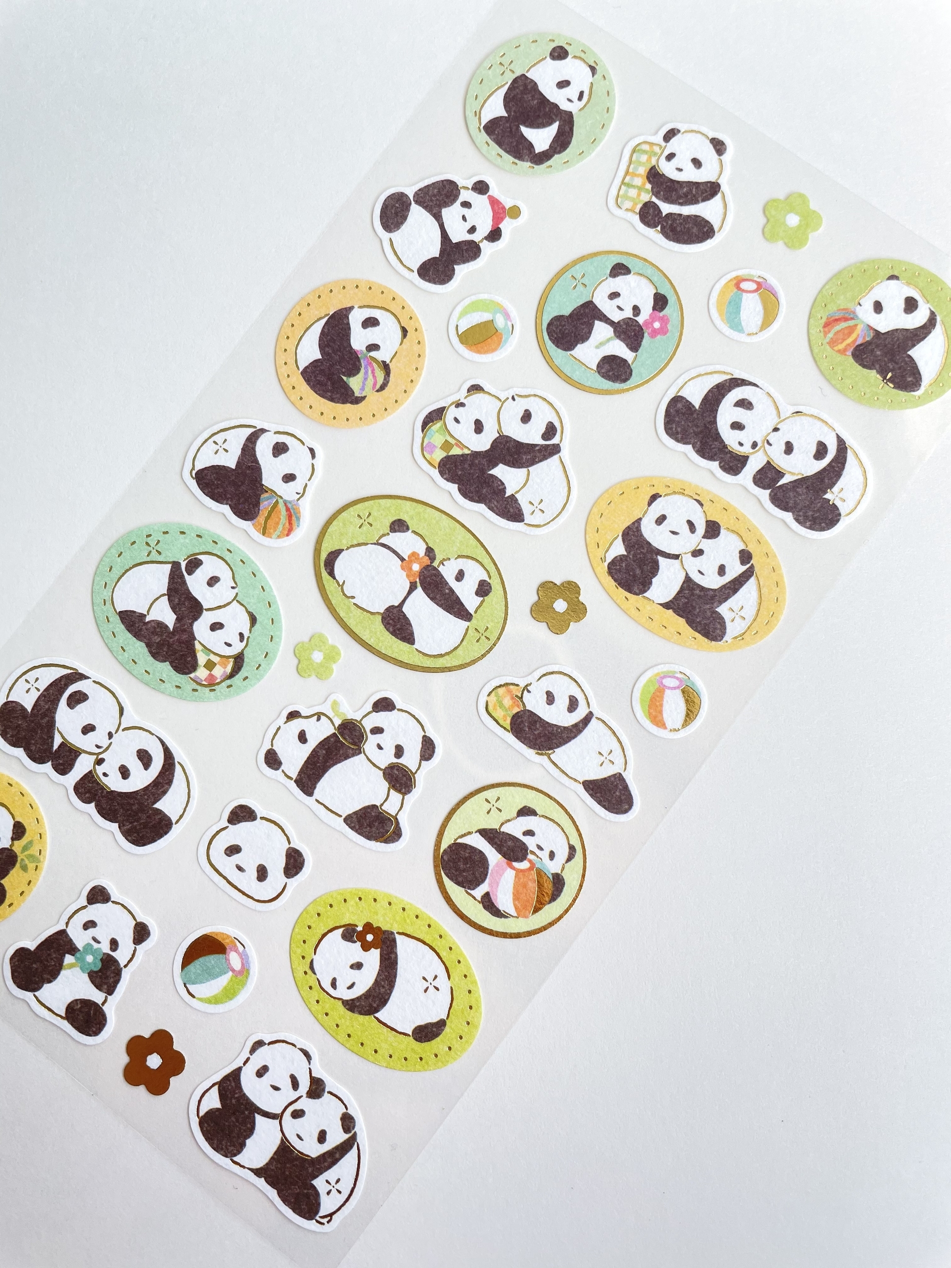 Stickers Panda en papier japonais - WANOWA