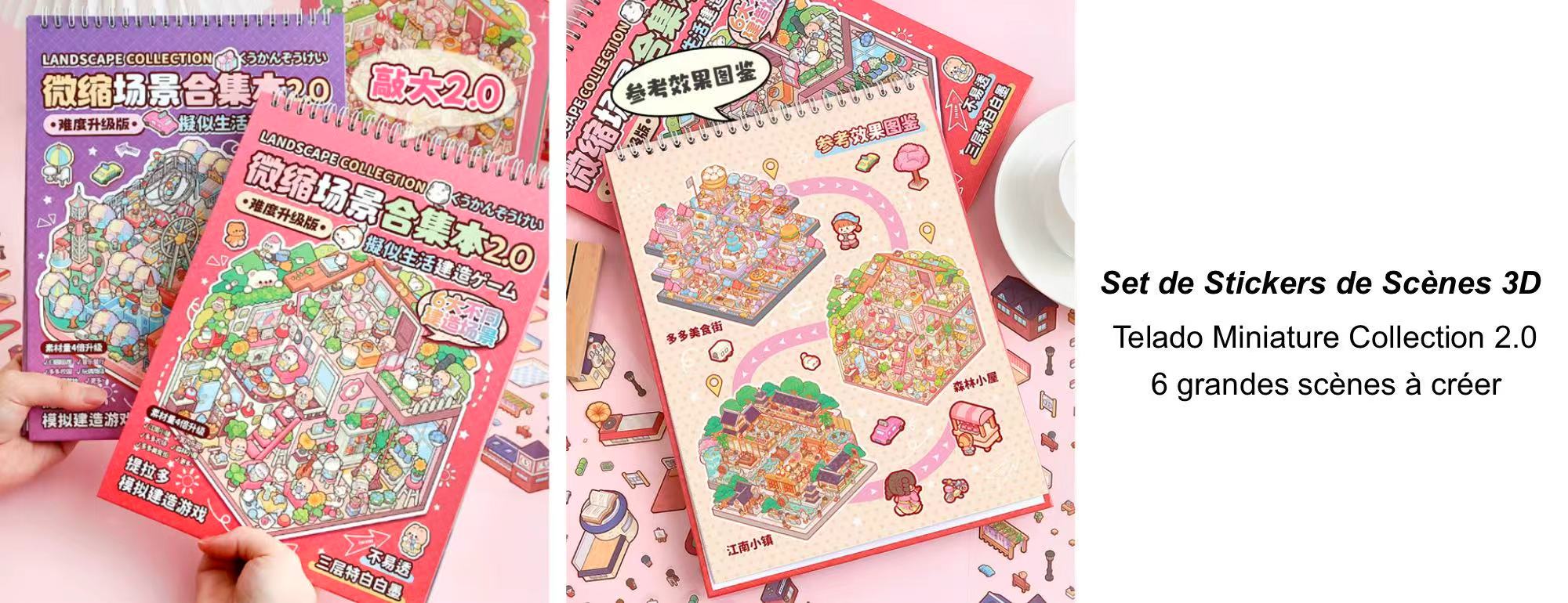 Telado Set de Stickers de Scènes 3D