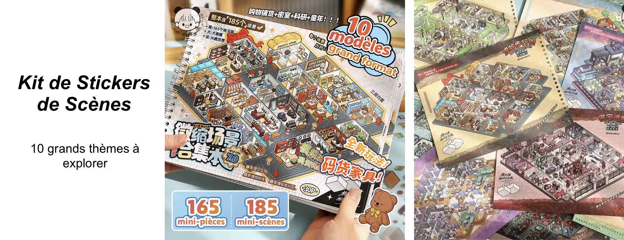 Stickers de Scènes – Kit de 10 scènes à composer – Collection 7.0