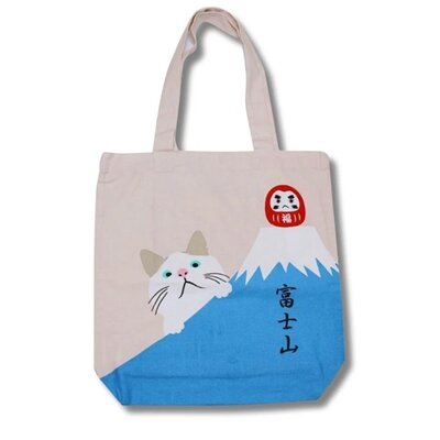 Tote bag chat et mont fuji_1
