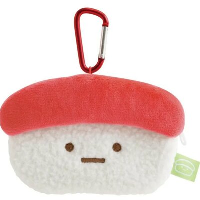 Sumikko Gurashi – Pochette peluche avec mousqueton Sushi au thon_1