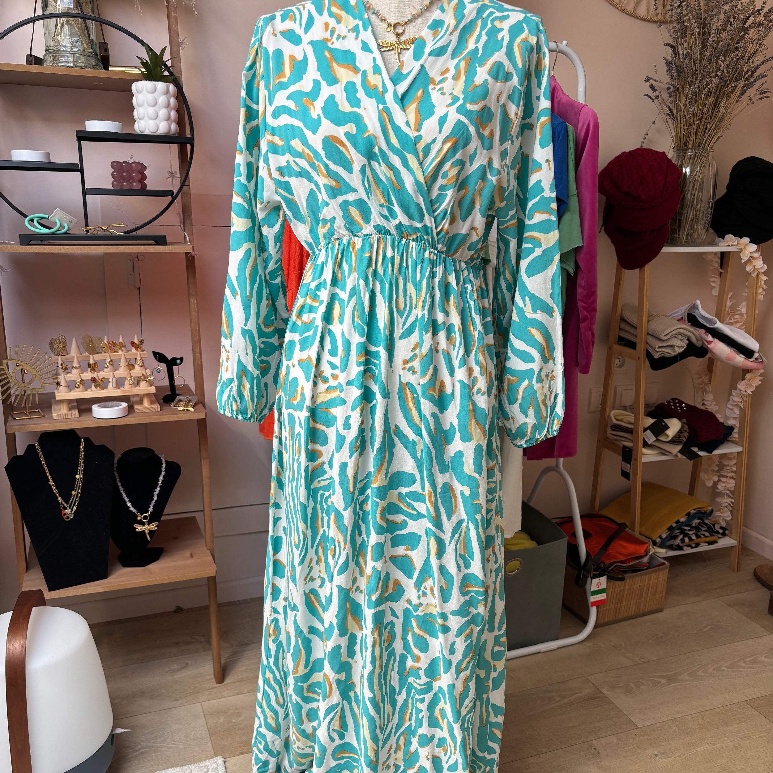 ROBE-LONGUE-BLEU-TURQUOISE-ANGELESENS