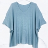 pull tania oversize bleu femme italie