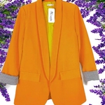 veste blazer femme aria orange