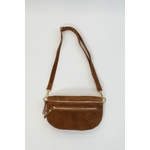 SAC BANANE FEMME EN CUIR ITALIEN. MARRON VITTORIA