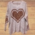 PULL DONA COEUR BEIGE FABRICATION ITALIENNE