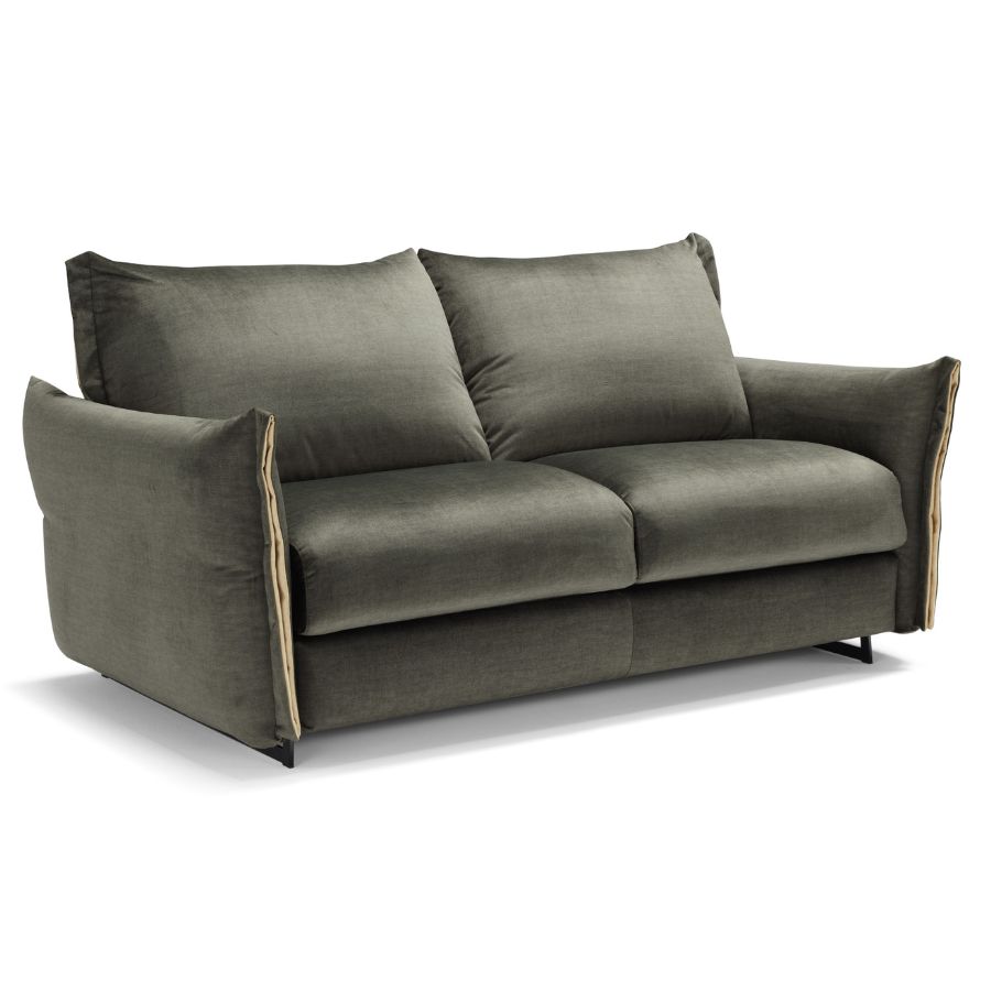 Canapé Lit Convertible 2 Places, ADWOLT, Sofa Bed en velours 90/180x200