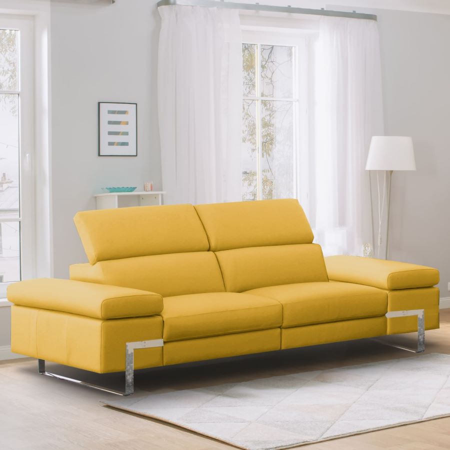 canape-relax-3-places-cuir-jaune-garnier