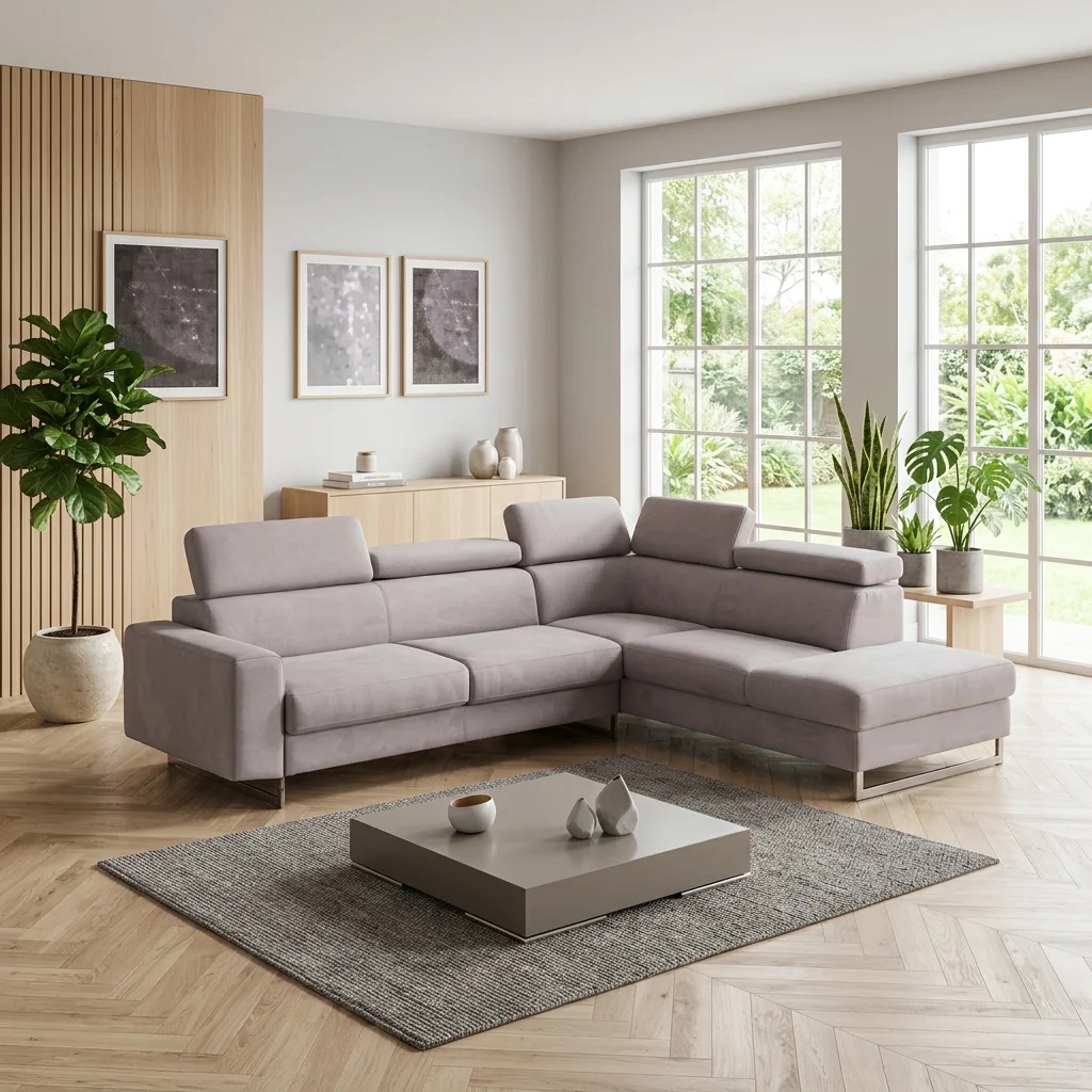 Canapé angle Convertible Rapide MANHATTAN en Tissu