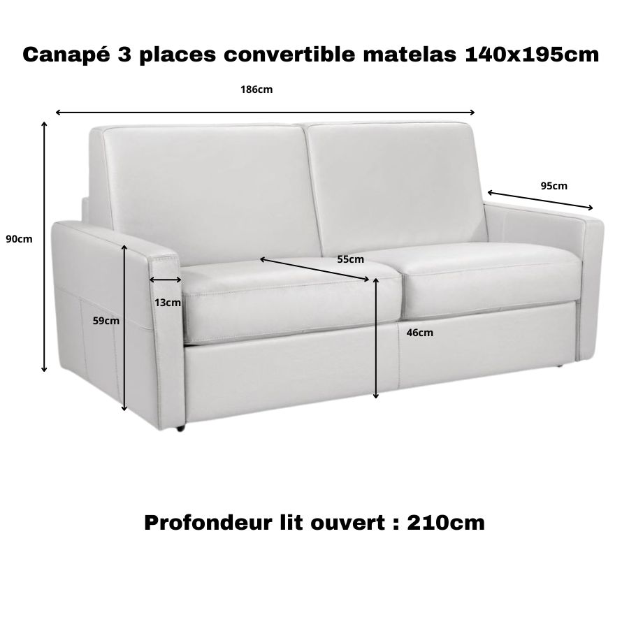 canape-convertible-cuir-blanc-narbonne-dimensions