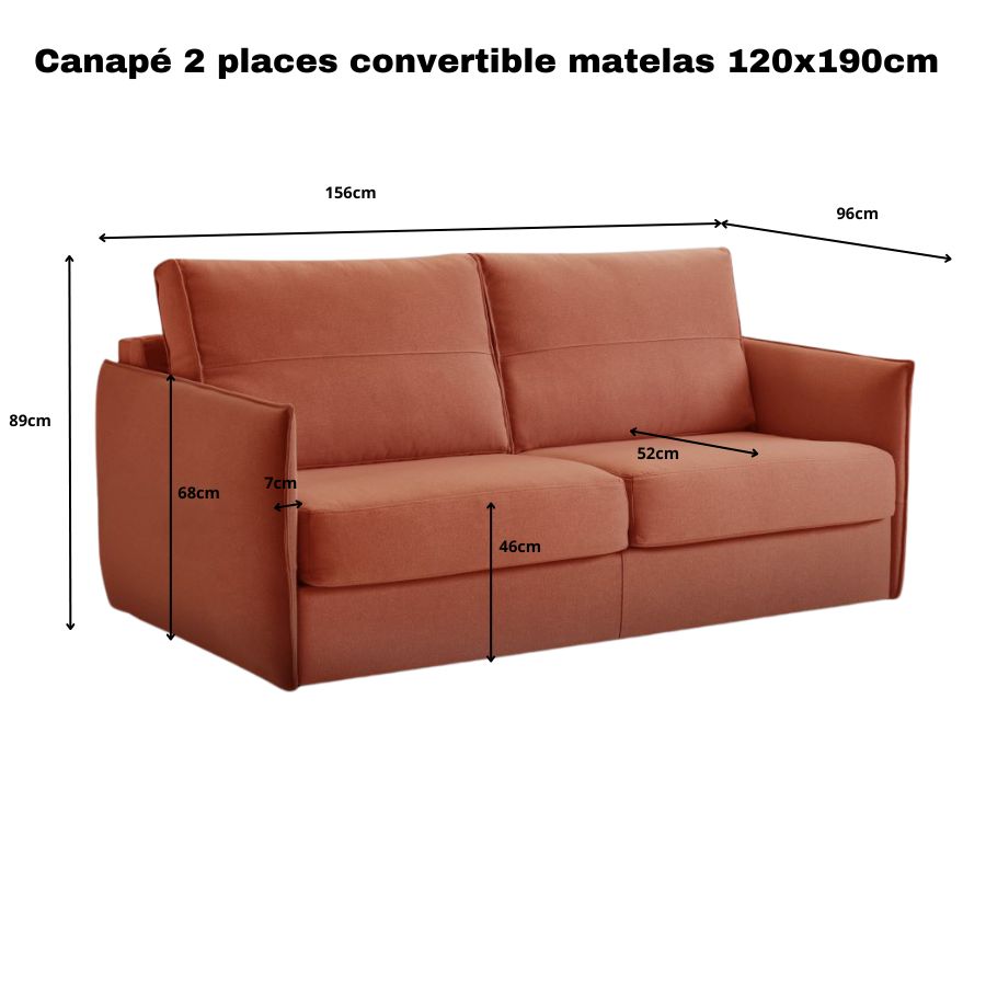 dimensions-petit-convertible-rapido-2-places-slim