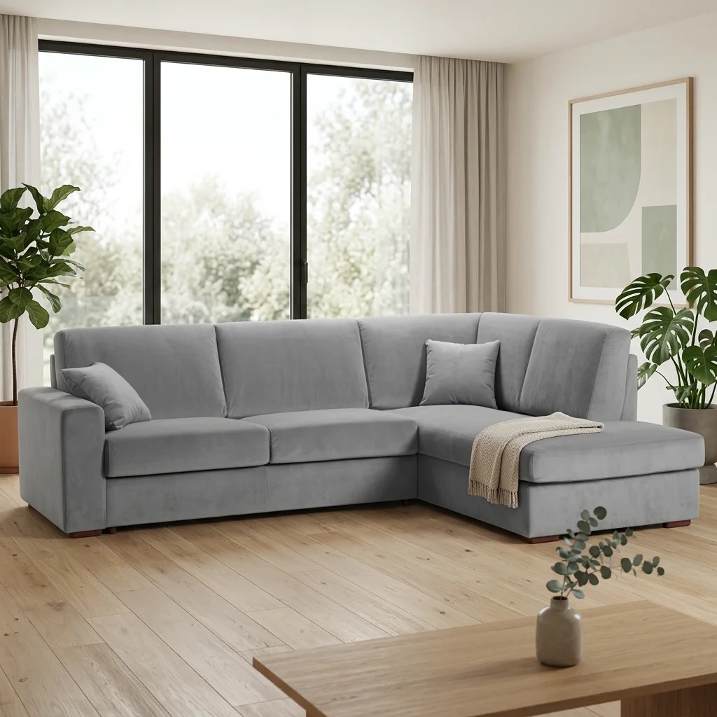 Canapé d’Angle Convertible Cuir NEW-YORK | Grand confort italien