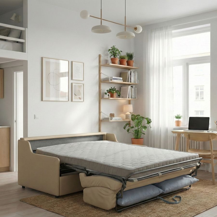 canape-convertible-tiny-cuir-ouvert