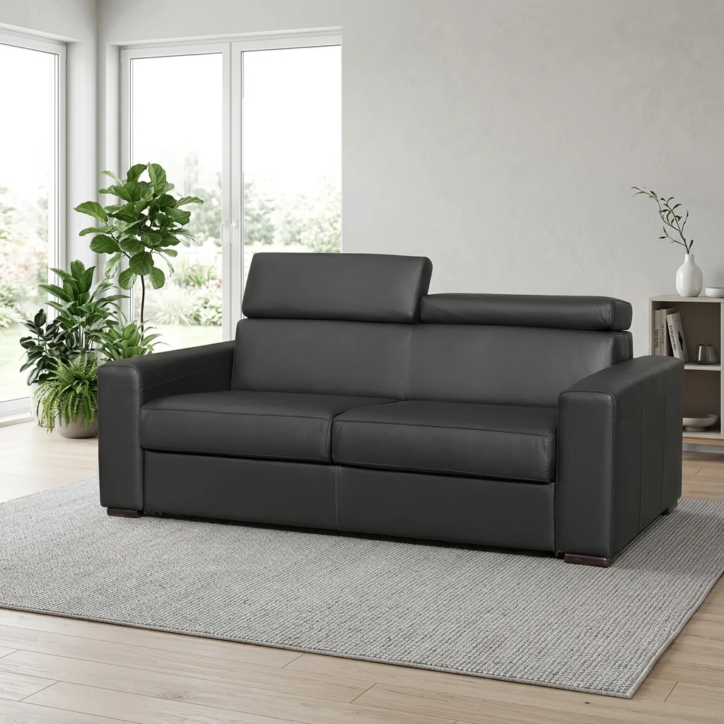 Canapé Convertible Cuir PARIS | Confort Haut de Gamme