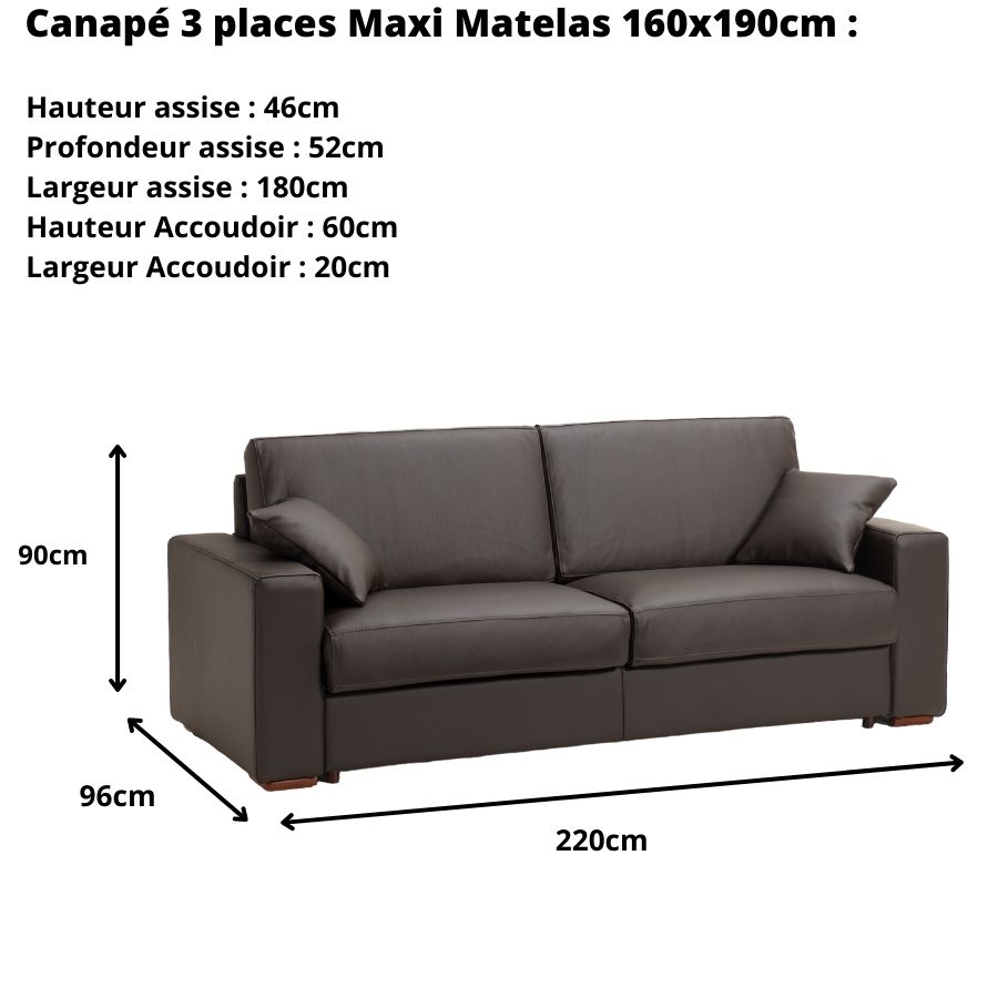 canape-convertible-cuir-couchage-160-caroline-mesures