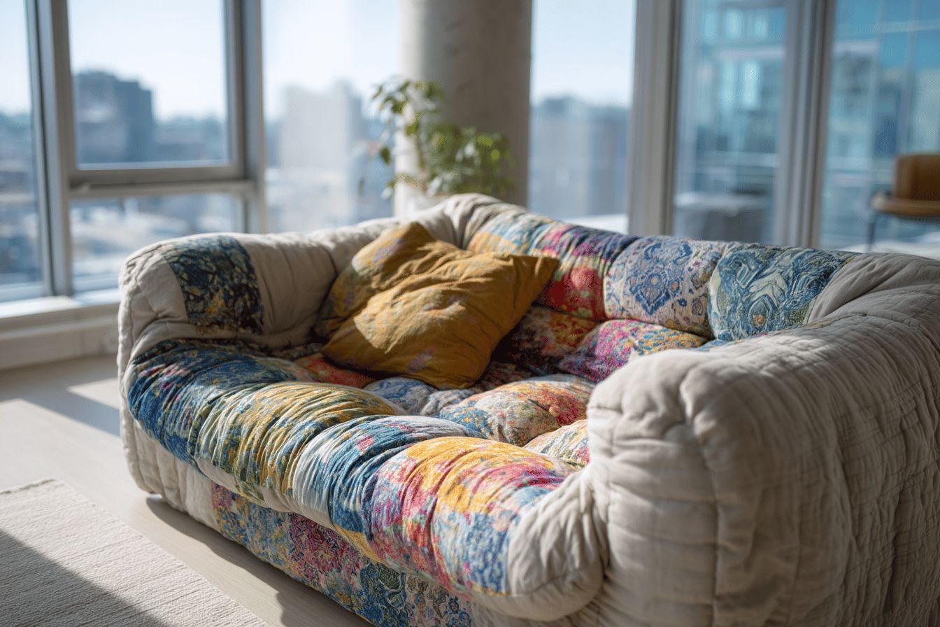 canape convertible tissu sobriete originalite