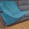 Canapé convertible Emma tissu turquoise