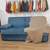 Canapé cuir convertible taupe