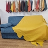 Canapé cuir convertible jaune