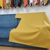 canape-lit quotidien tissu jaune