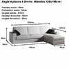 Canapé angle droite convertible rapido couchage 120cm caroline