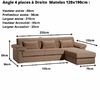 Canapé angle droite convertible rapido couchage 120cm nevada