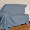 Cuir bleu gris pour canapé relax electrique