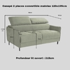 Dimensions Canapé 2 places convertible Studio