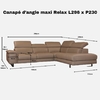 Canape dangle maxi relax dimensions