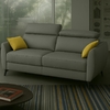 Canapé convertible cuir gris Emma