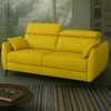 Canapé convertible cuir jaune Emma