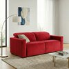 Canape-relax-convertible-Omega-microfibre-rouge