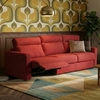 Canapé-convertible-relax-pise-tissu-rouge