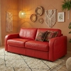 Canape-convertible-Bordeaux-cuir-rouge