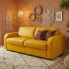Canape-convertible-Bordeaux-cuir-jaune