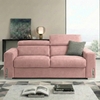 Canapé-microfibre-rose-convertible-Versailles