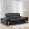 Canape relax 3 places cuir noir Garnier