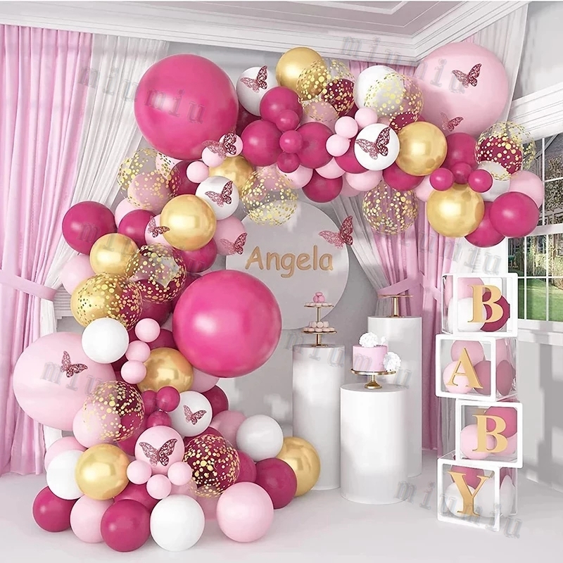 Guirlande-de-ballons-en-arc-couleur-bordeaux-et-or-Rose-Kit-de-d-coration-pour-f