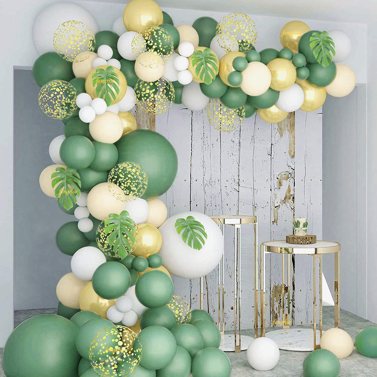 Kit-de-guirlande-de-ballons-verts-sauvage-Jungle-Safari-d-coration-de-f-te-d-anniversaire