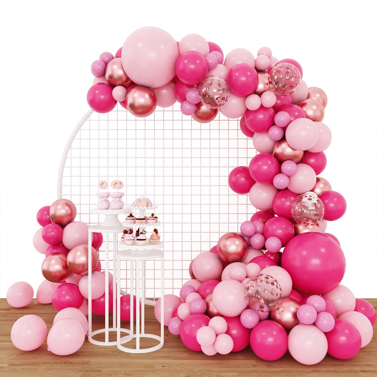 Guirlande de ballons en arc rose macaron, Kit de décoration pour mariage, anniversaire, fête prénatale, premier anniversaire pour fille