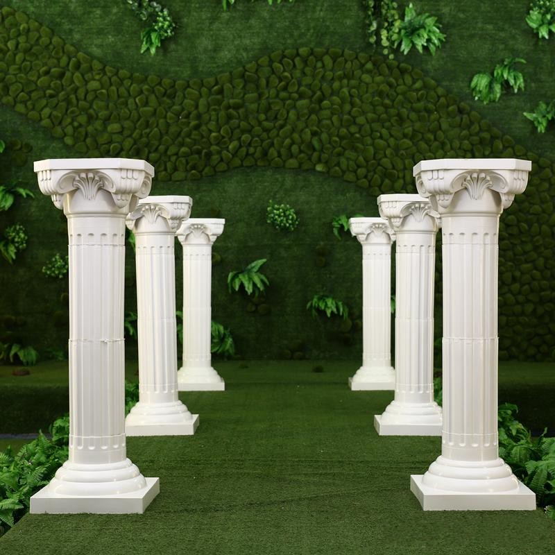 Location colonne romaine blanche de 110CM de haut, couloir de mariage, pilier de décoration de scène