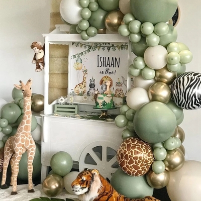Guirlande-de-ballons-en-arc-vert-Kit-de-d-corations-de-f-te-d-anniversaire-Safari