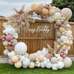 Kit-de-Ballons-en-forme-d-arc-guirlande-de-couleur-abricot-blanc-mat-style-Boho-pour